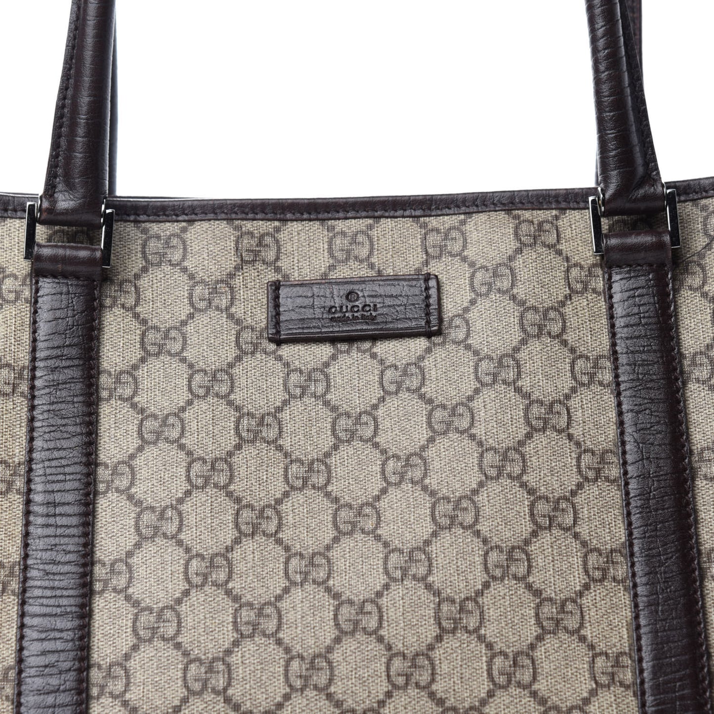GG Plus Monogram Medium Joy Tote Dark Brown
