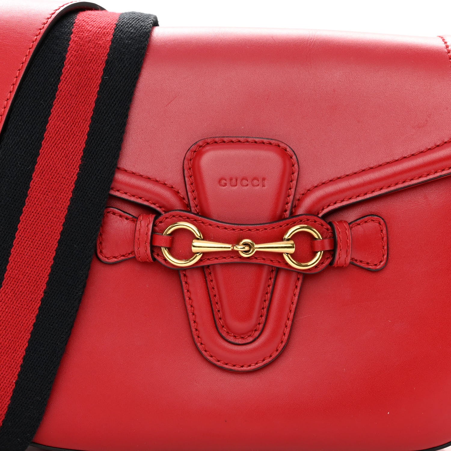 Gucci Ruinart Calfskin Medium Lady Web Shoulder Bag Hibiscus Red 8 of 11