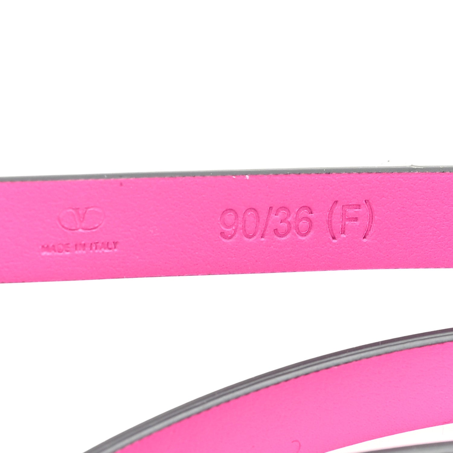 Valentino Garavani Calfskin VLogo 20mm Belt 90 36 Pink PP 1818158