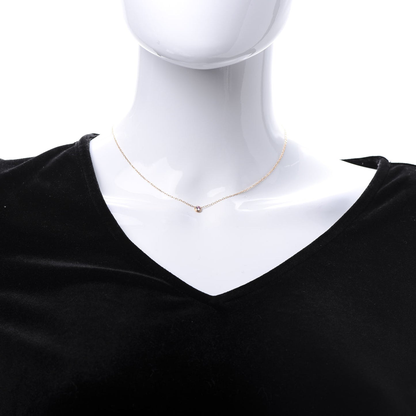 18K Pink Gold Pink Sapphire D'Amour Pendant Necklace