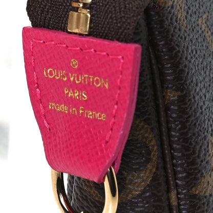 Louis Vuitton Monogram 2019 Christmas Animation Mini Courchevel Pochette Accessories Fuchsia 4 of 8