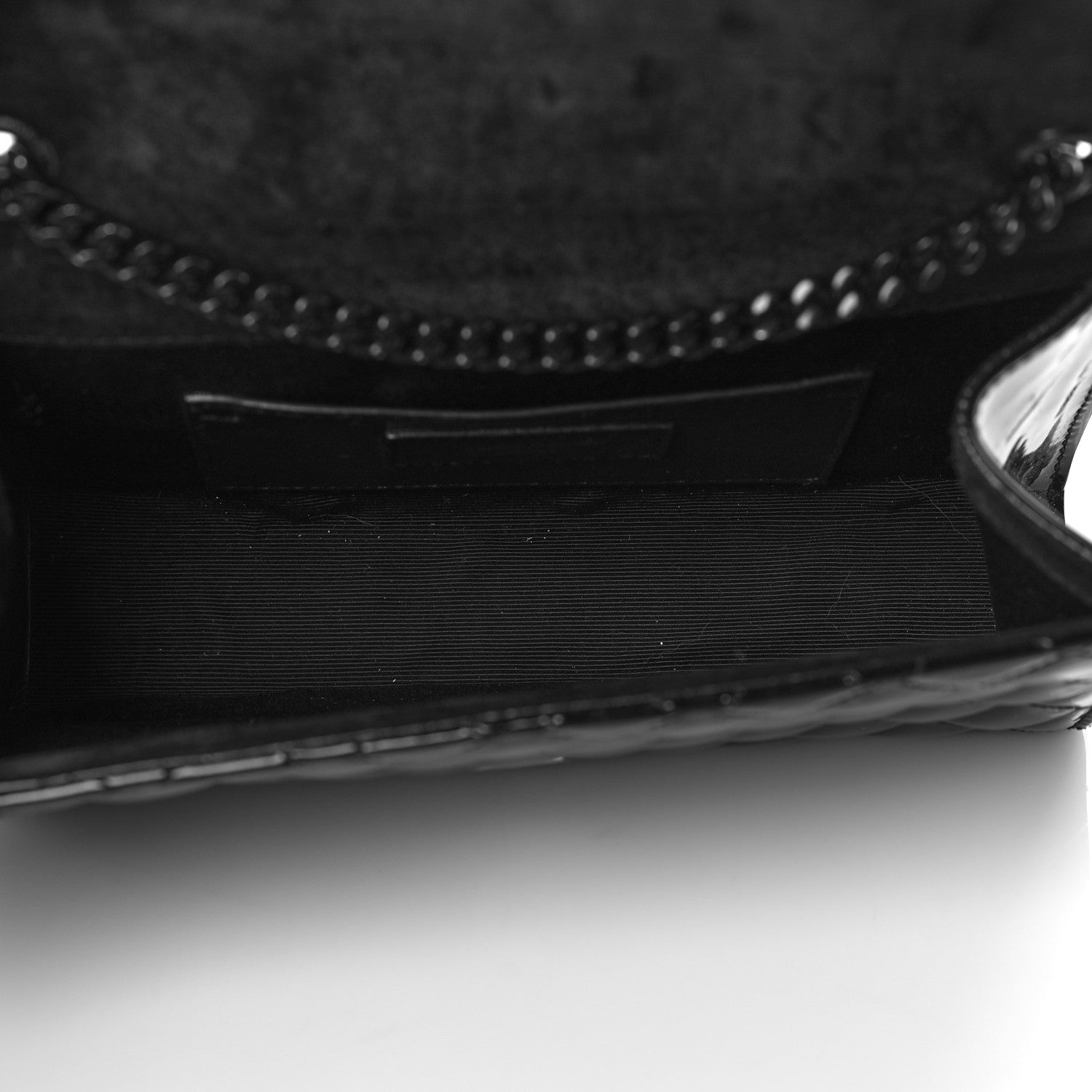 Saint Laurent Patent Mixed Matelasse Triquilt Small Monogram Satchel Black 5 of 9