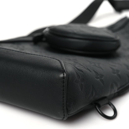 Louis Vuitton Calfskin Shadow Monogram Duo Slingbag Black 10 of 11