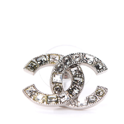 Chanel Crystal CC Earrings Silver 5 of 6