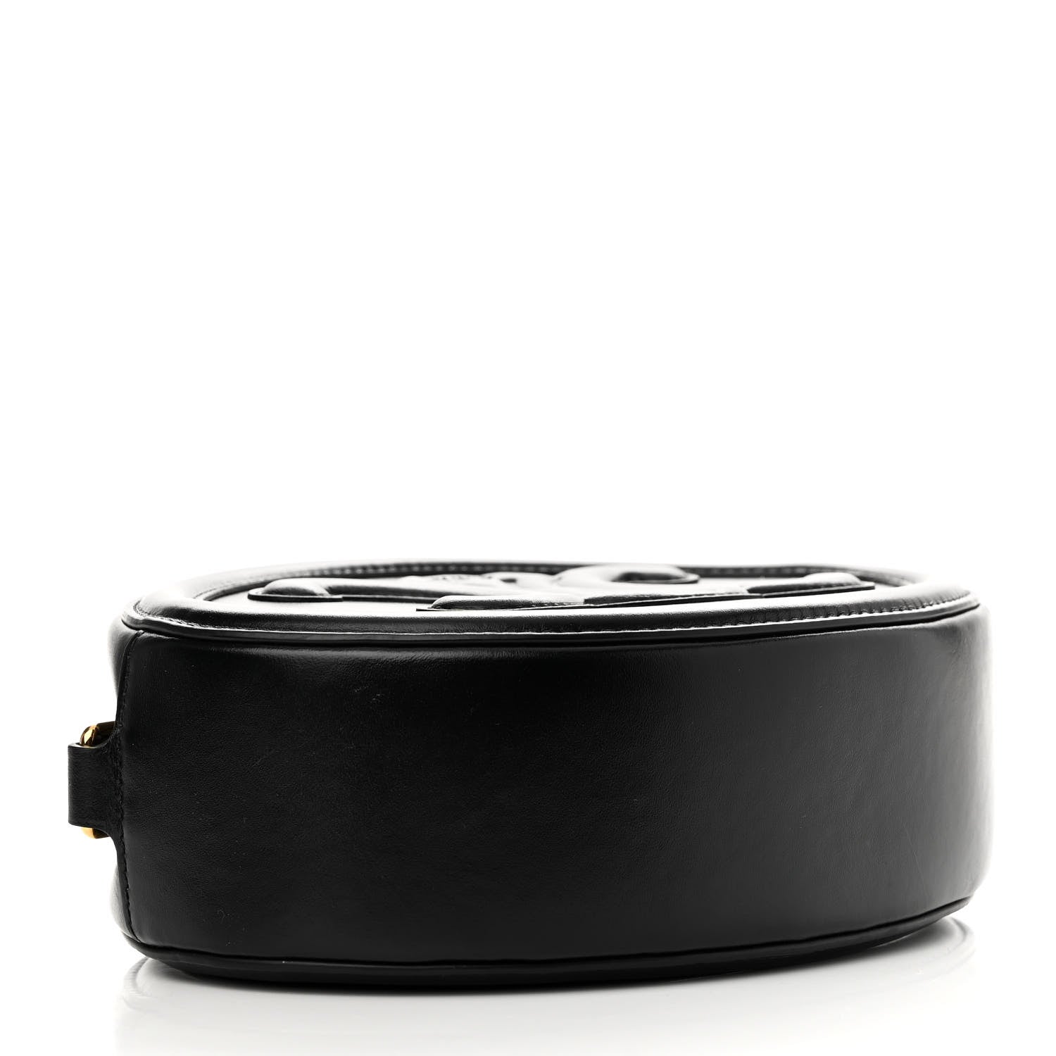 Celine Smooth Calfskin Cuir Triomphe Oval Bag Black 4 of 9