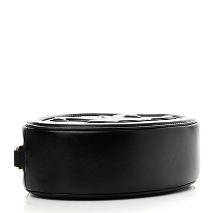 Celine Smooth Calfskin Cuir Triomphe Oval Bag Black 4 of 9