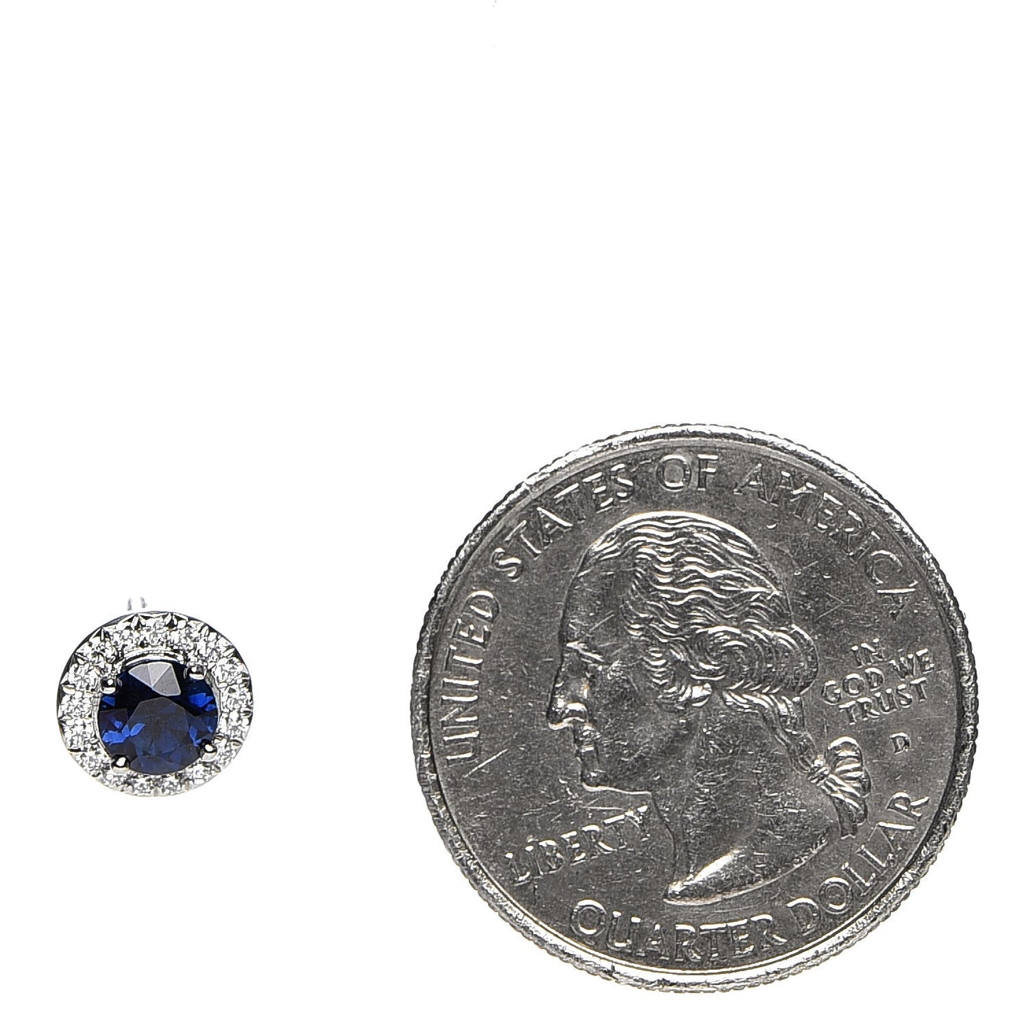 Platinum Diamond Sapphire Soleste Earrings