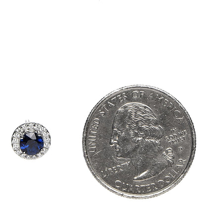 Tiffany Platinum Diamond Sapphire Soleste Earrings 2 of 13