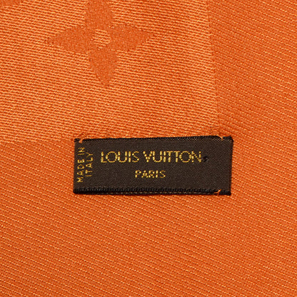 Louis Vuitton Wool Silk Monogram Shawl Orange 5 of 5