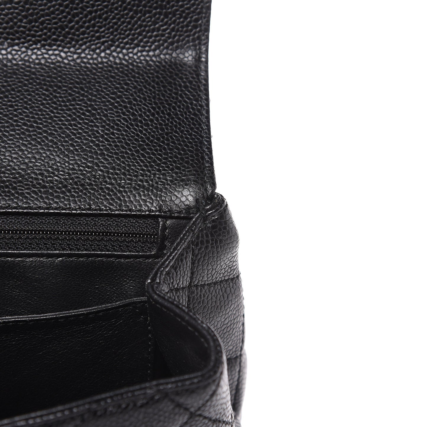 Caviar Quilted Jumbo Kelly Flap Black