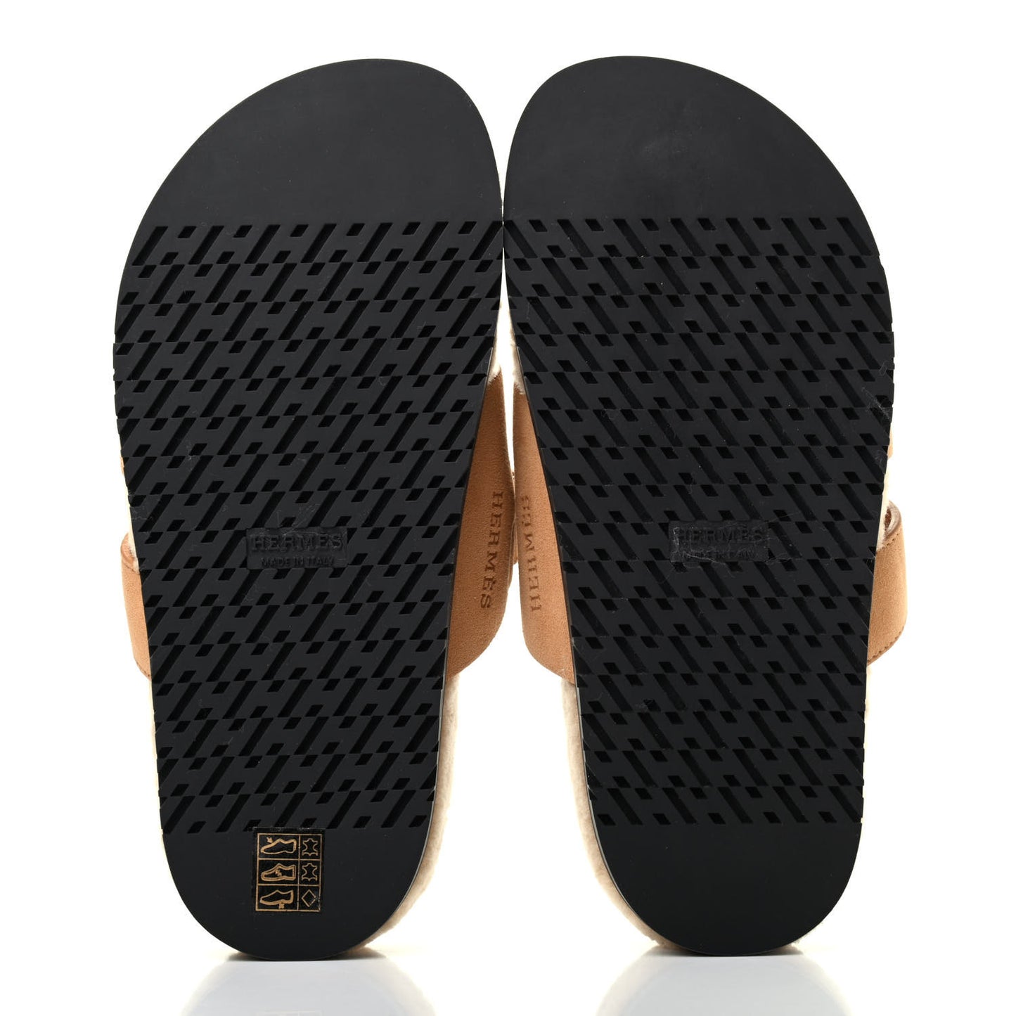 Suede Goatskin Woolskin Womens Chypre Sandals 37 Golden Beige