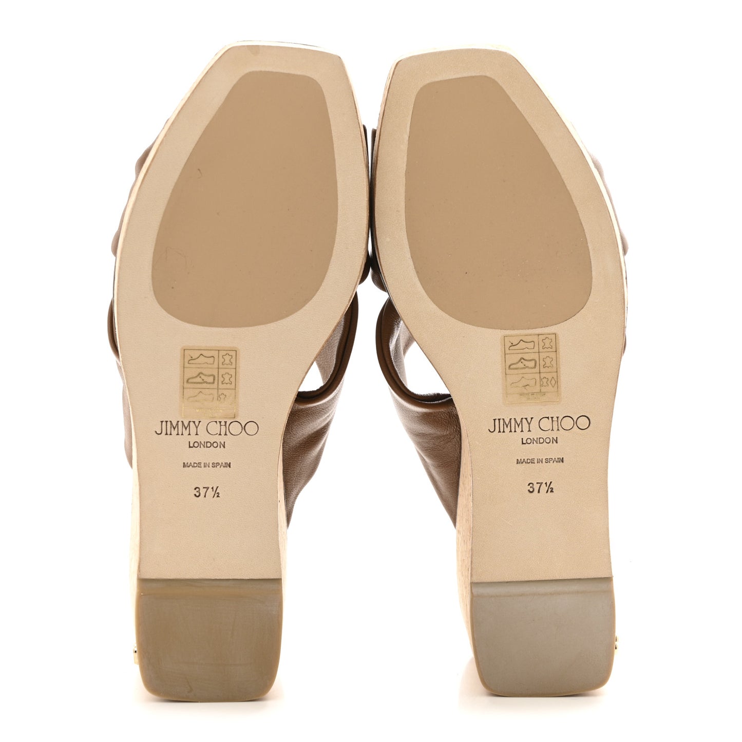 Soft Nappa Narisa 90 Wedge Mules 37.5 Cuoio