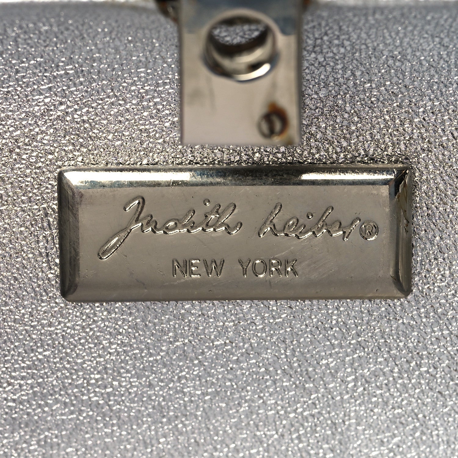 Judith Leiber Swarovski Crystal Minaudiere Clutch Silver 5 of 9