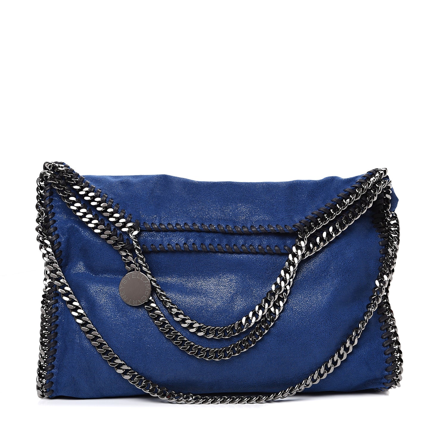Shaggy Deer Falabella Fold Over Tote Royal Blue