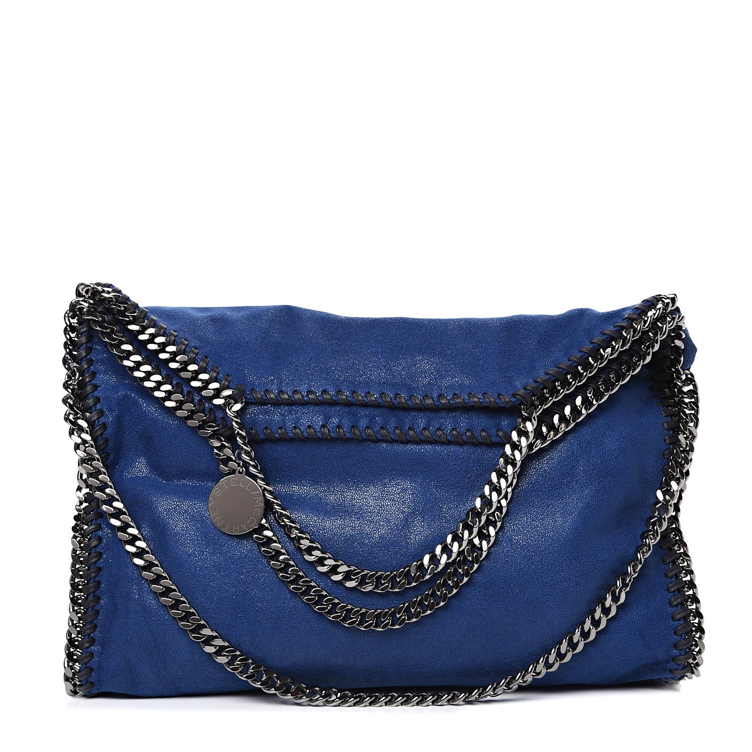 Stella McCartney Shaggy Deer Falabella Fold Over Tote Royal Blue 1 of 9