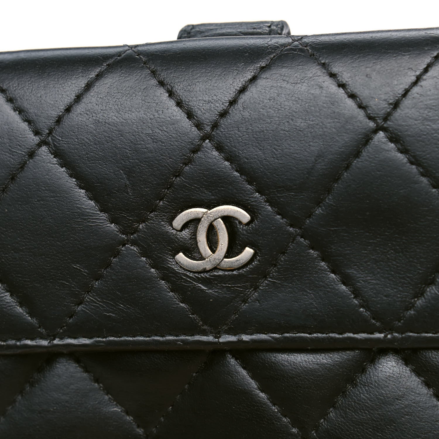 Chanel Lambskin Quilted Long Flap Wallet Black 7 of 7