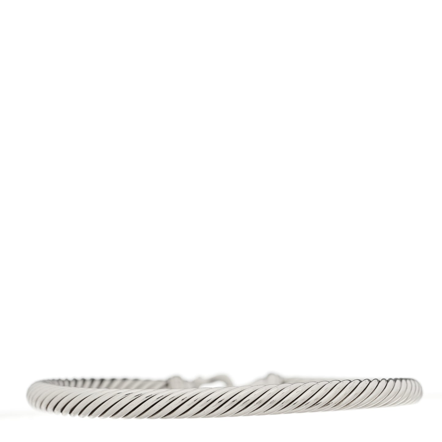 Sterling Silver Diamond 5mm Cable Buckle Bracelet