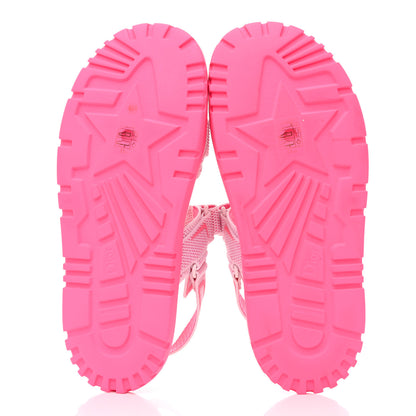 Christian Dior Technical Knit Jute Dioract 10mm Sandals 40.5 White Fuchsia 5 of 9