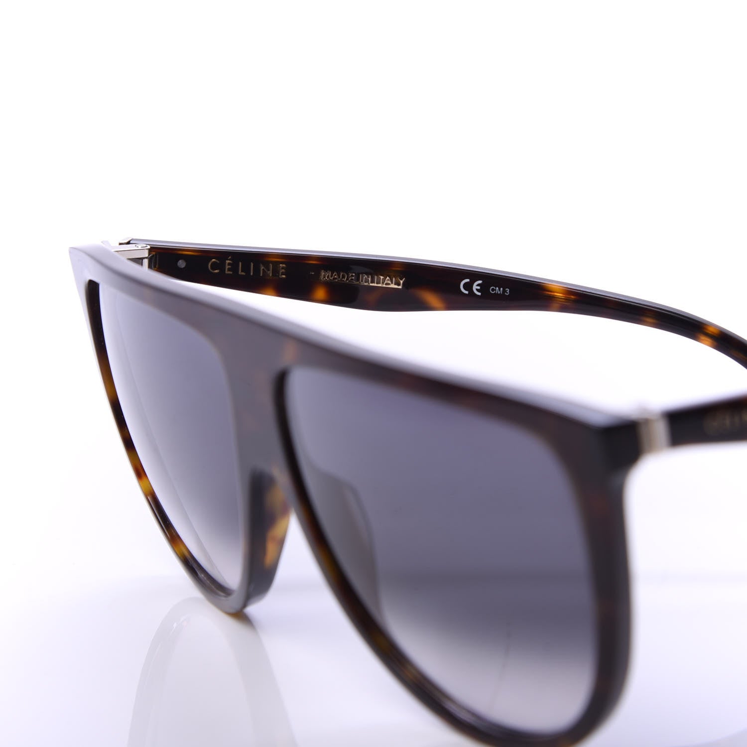 Celine Acetate Thin Shadow Sunglasses CL41435/S Tortoise 6 of 7