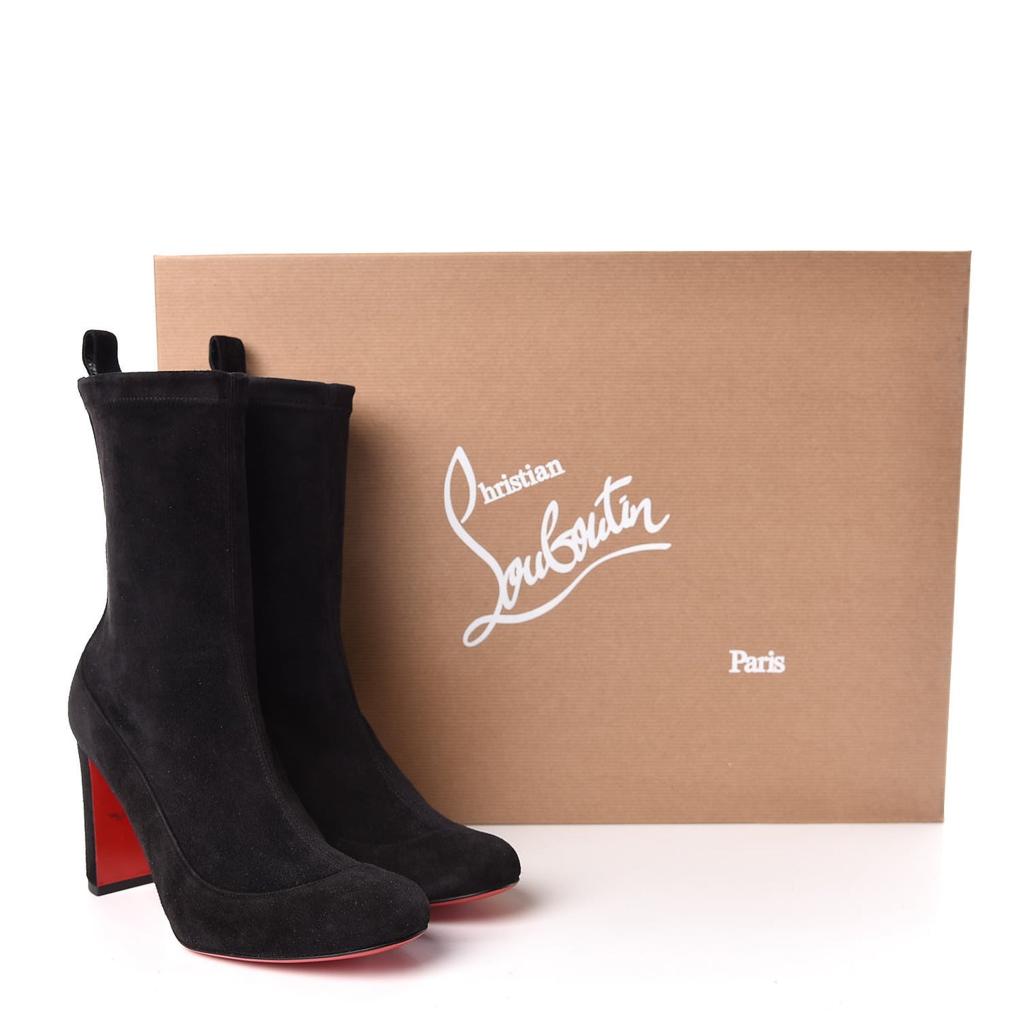 Veau Velours Stretch Gena 85 Bootie 36 Black