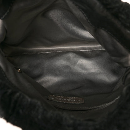 Chanel Fur Small Ultimate Soft Tote Black 4 of 9