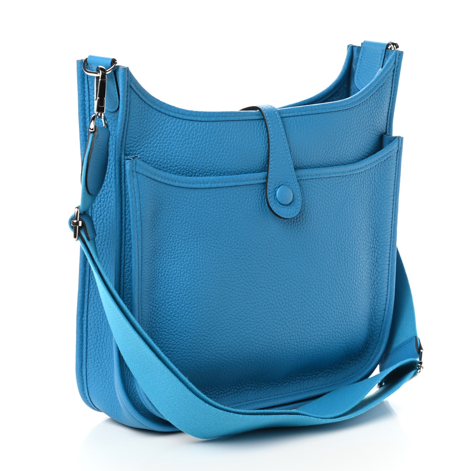 Hermes Taurillon Clemence Evelyne III PM Bleu Frida 3 of 9