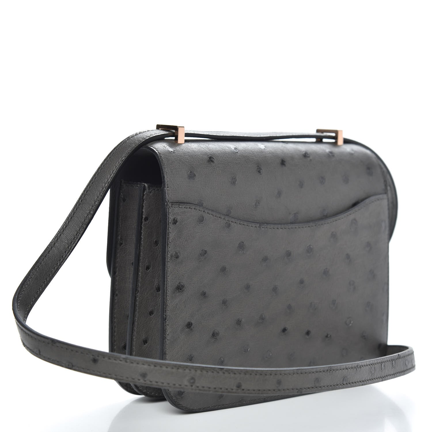 Hermes Ostrich Constance 18 Graphite 3 of 10