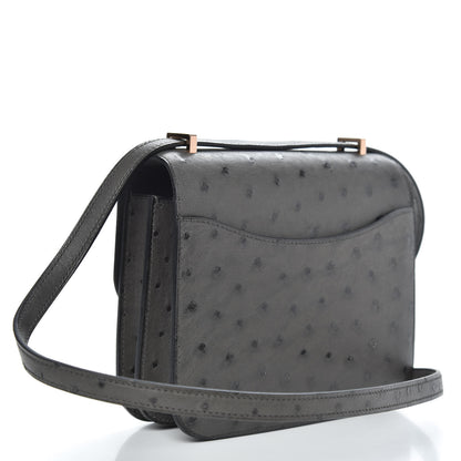 Hermes Ostrich Constance 18 Graphite 3 of 10