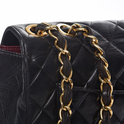Chanel Lambskin Quilted Jumbo Single Flap Black 13 of 14