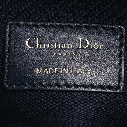 Christian Dior Canvas Embroidered Cannage Medium Lady D-Lite Navy 6 of 11