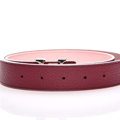 Louis Vuitton Taurillon Calfskin 30mm LV Initiales Reversible Belt 90 36 Bordeaux 4 of 5
