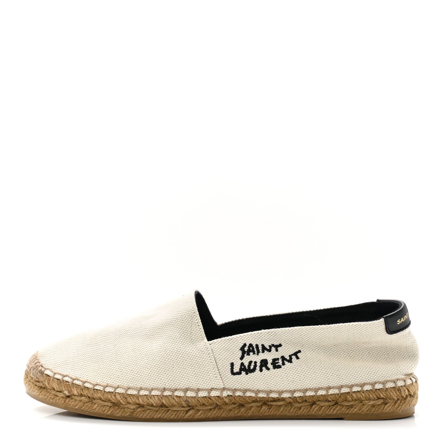 Canvas Nappa Elba Light Logo Embroidered Espadrilles 39.5 Panna