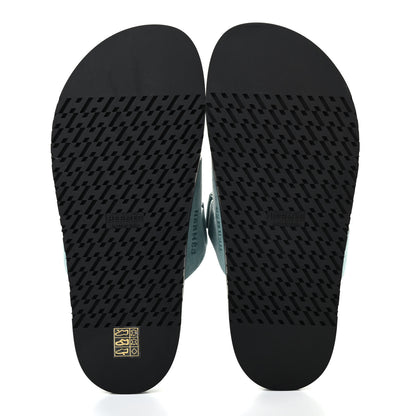 Hermes Suede Goatskin Womens Chypre Sandals 40 Vert d'eau 5 of 8