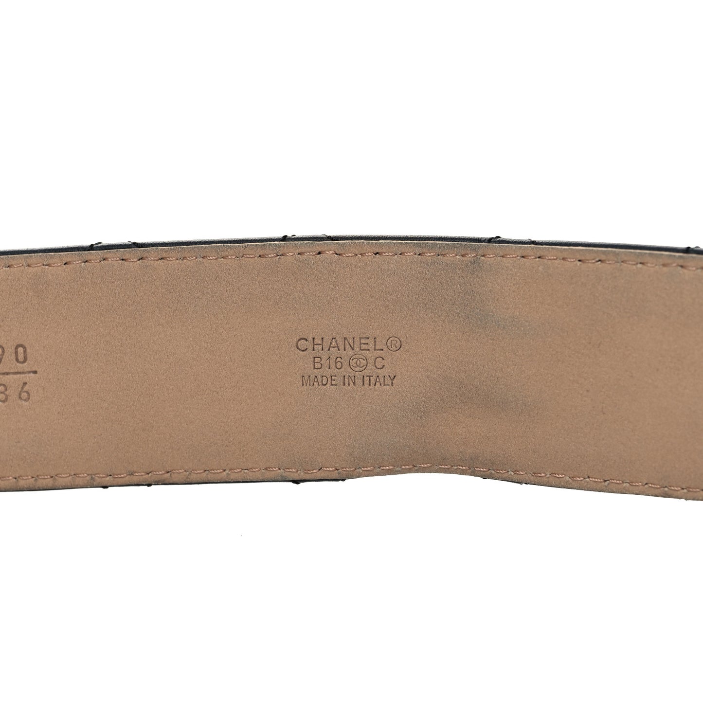 Lambskin Quilted CC Belt 90 36 Black