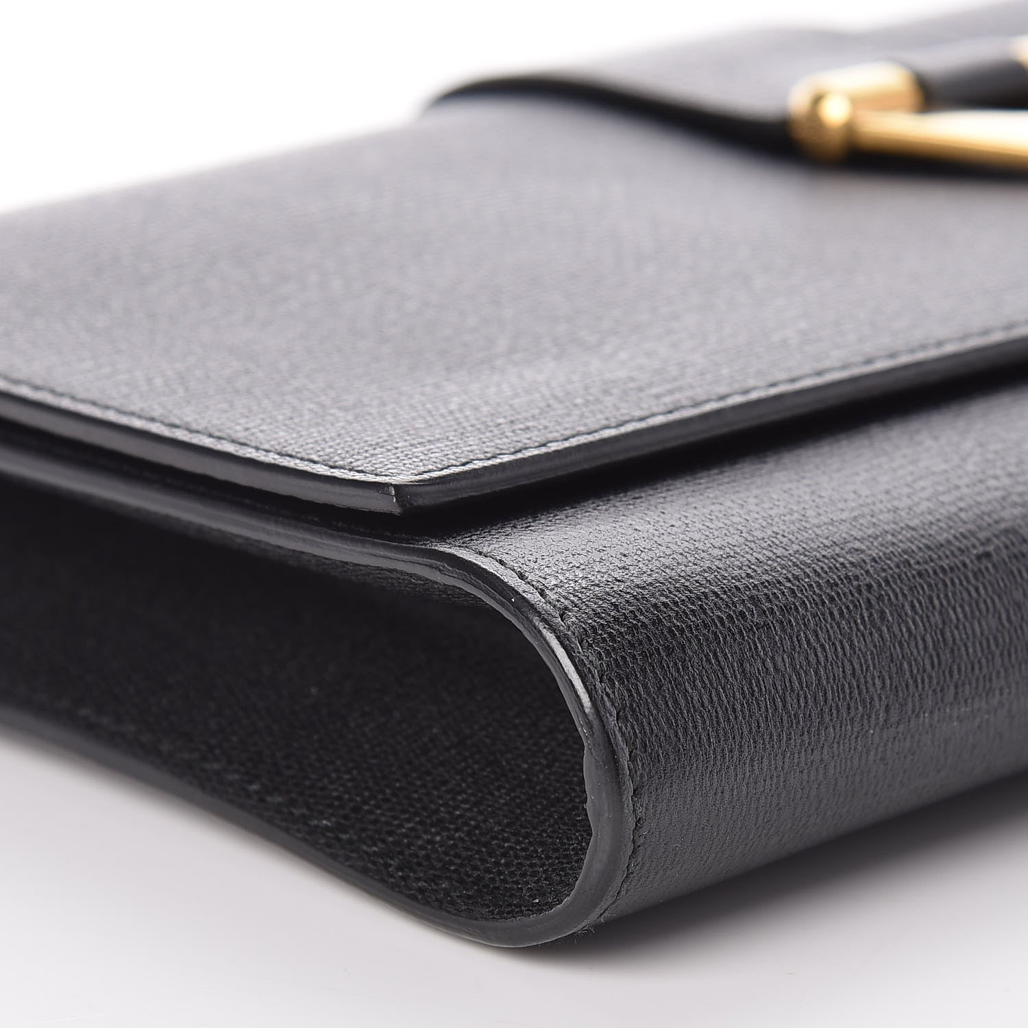 Saint Laurent Textured Calfskin Y Ligne Clutch Black 8 of 9
