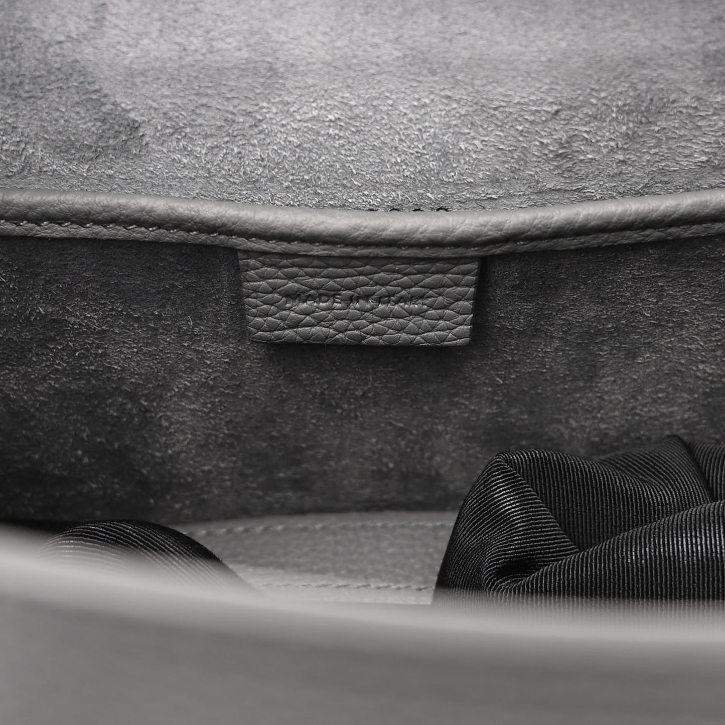 Drummed Calfskin Nano Luggage Kohl