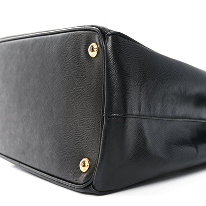 Prada Saffiano Medium Galleria Double Zip Tote Black 9 of 9