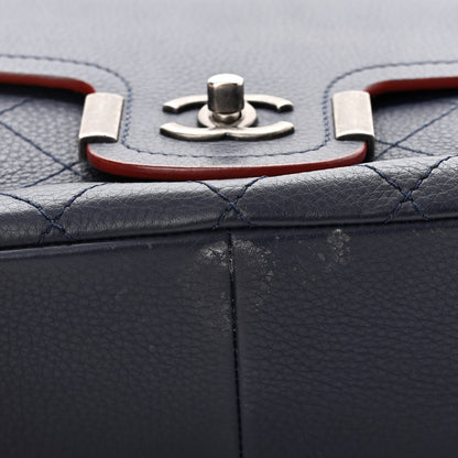 Chanel Grained Calfskin Archi Chic Flap Navy 11 of 15