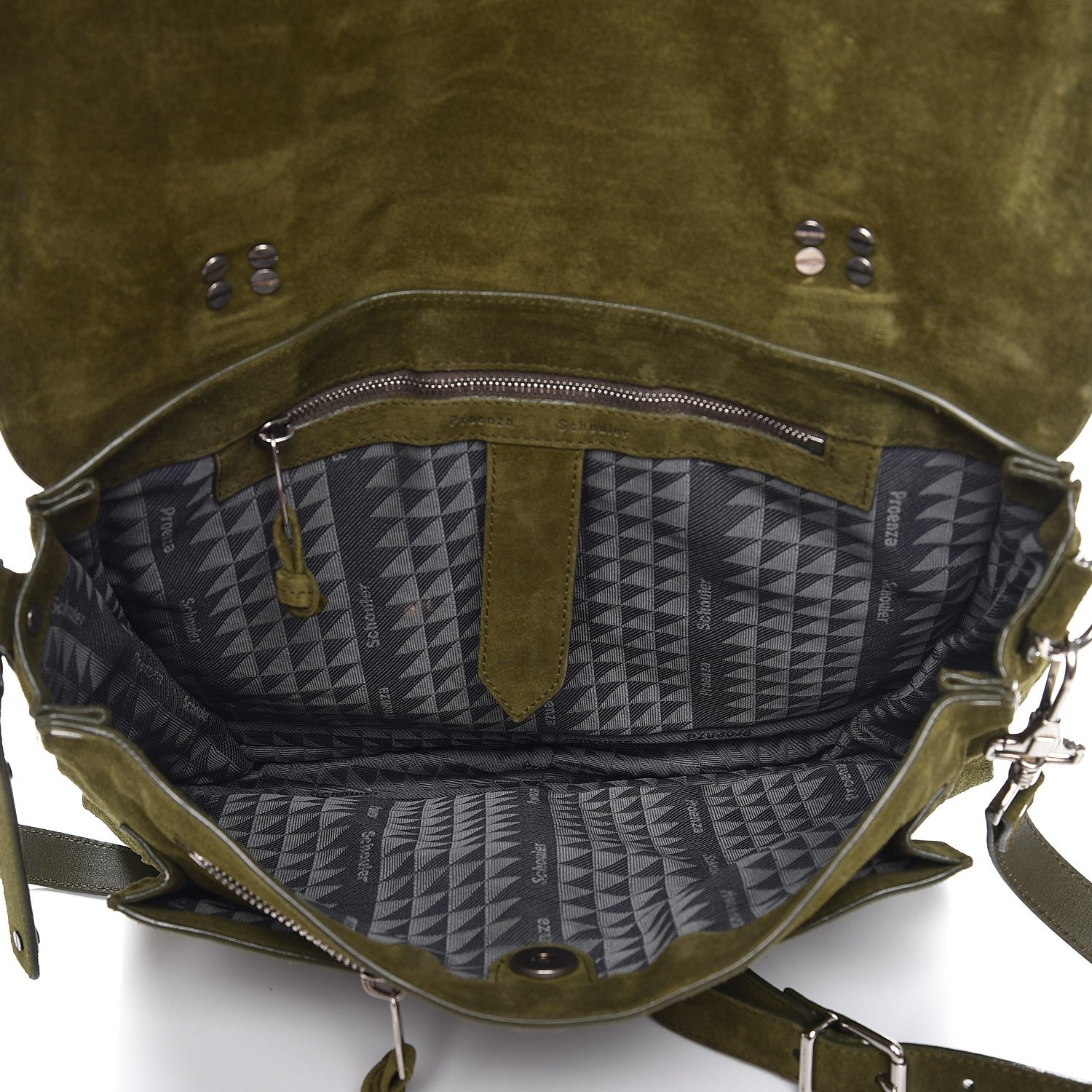 Proenza Schouler Suede PS1 Medium Satchel Olive 6 of 7
