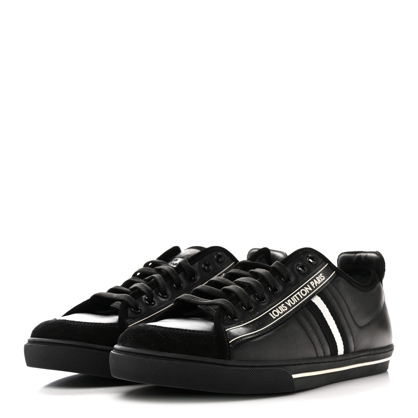 Calfskin Mens Cosmos Sneakers 8 Black