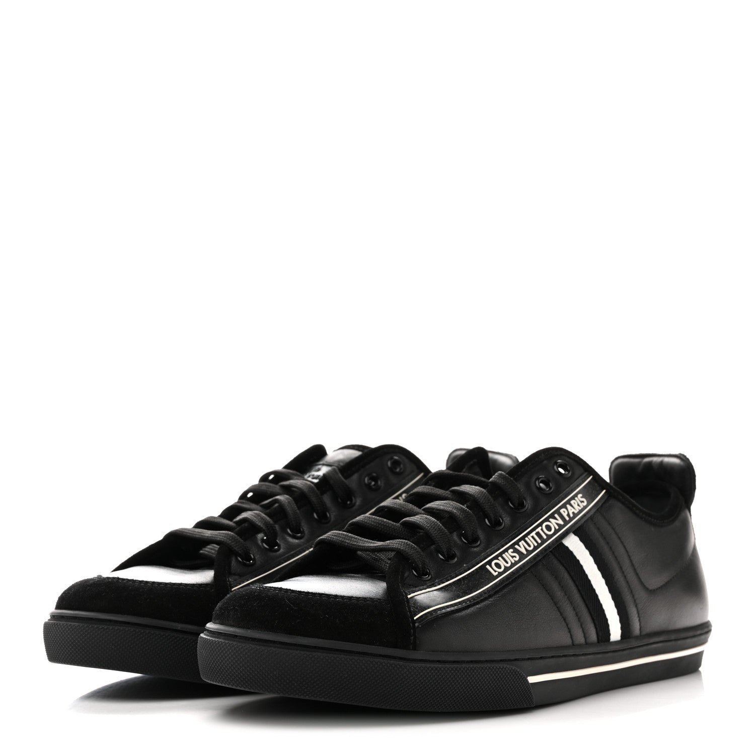 Louis Vuitton Calfskin Mens Cosmos Sneakers 8 Black 4 of 12