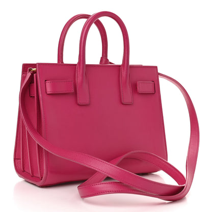 Saint Laurent Calfskin Nano Sac De Jour Lipstick Fuchsia 3 of 10