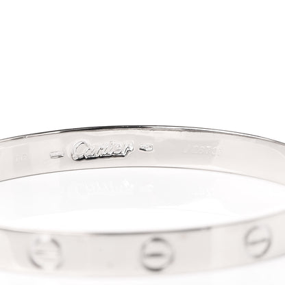 Cartier 18K White Gold LOVE Bracelet 16 7 of 10