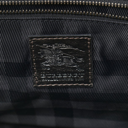 Burberry Metallic Calfskin Quilted Mini Manor Tote Pewter 6 of 11