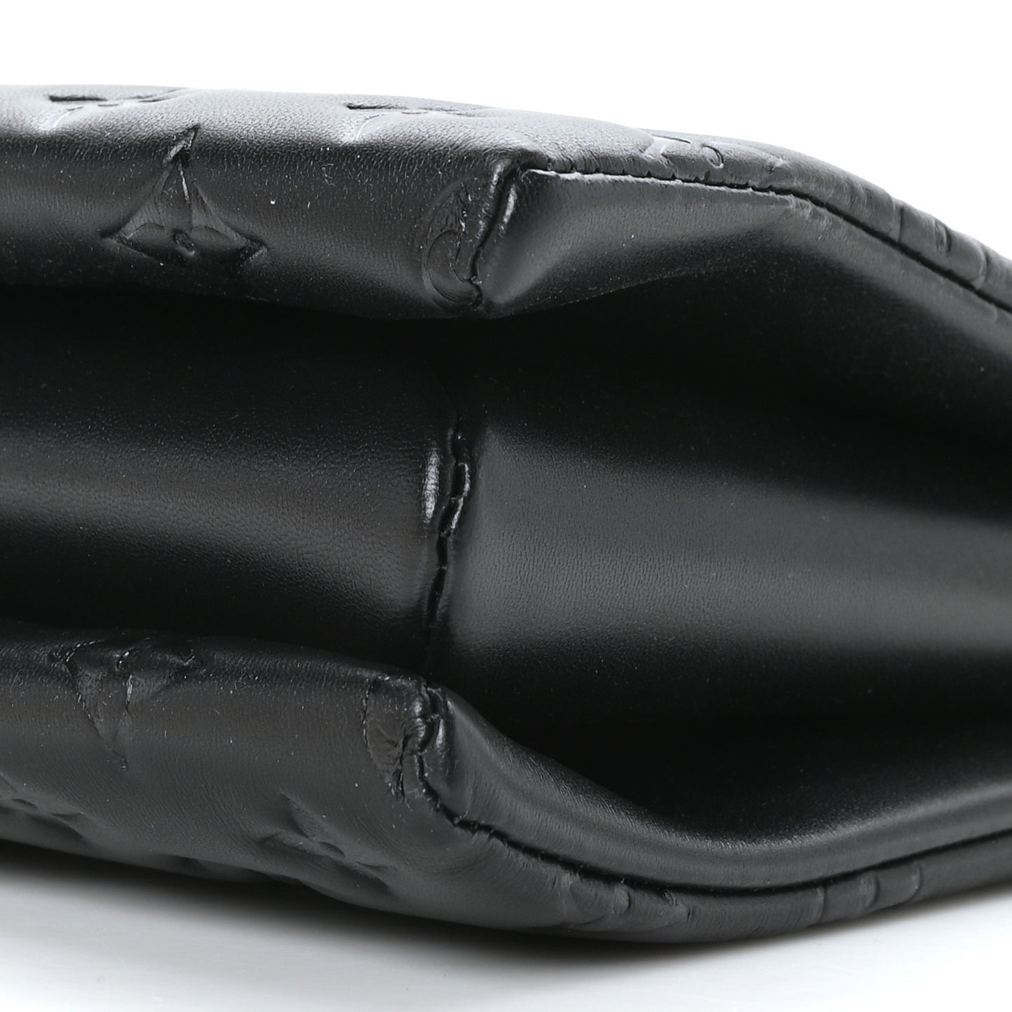 Lambskin Embossed Monogram Coussin PM Black