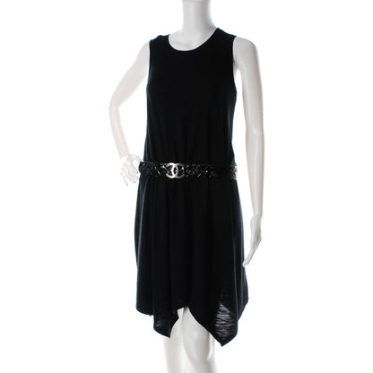 Chanel Patent Calfskin Quilted Lucky Symbols CC Belt 85 34 Black 2 of 7