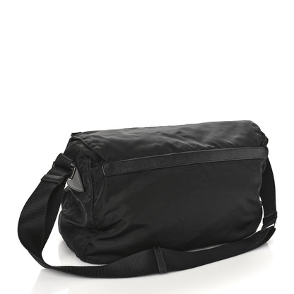 Prada Tessuto Nylon Saffiano Vela Messenger Bag Black 3 of 10