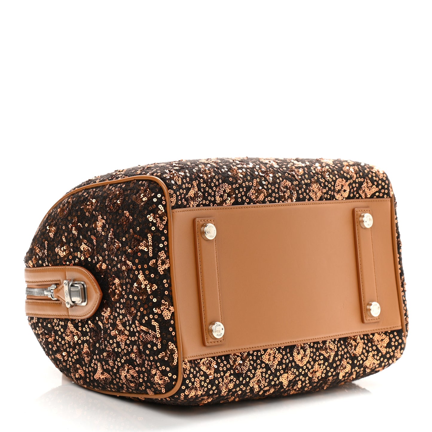 Sequin Monogram Sunshine Express Speedy Gold