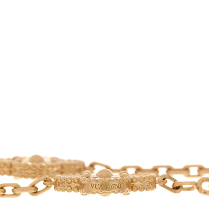 Van Cleef & Arpels 18K Yellow Gold Diamond 5 Motifs Guilloche Vintage Alhambra Bracelet 3 of 4