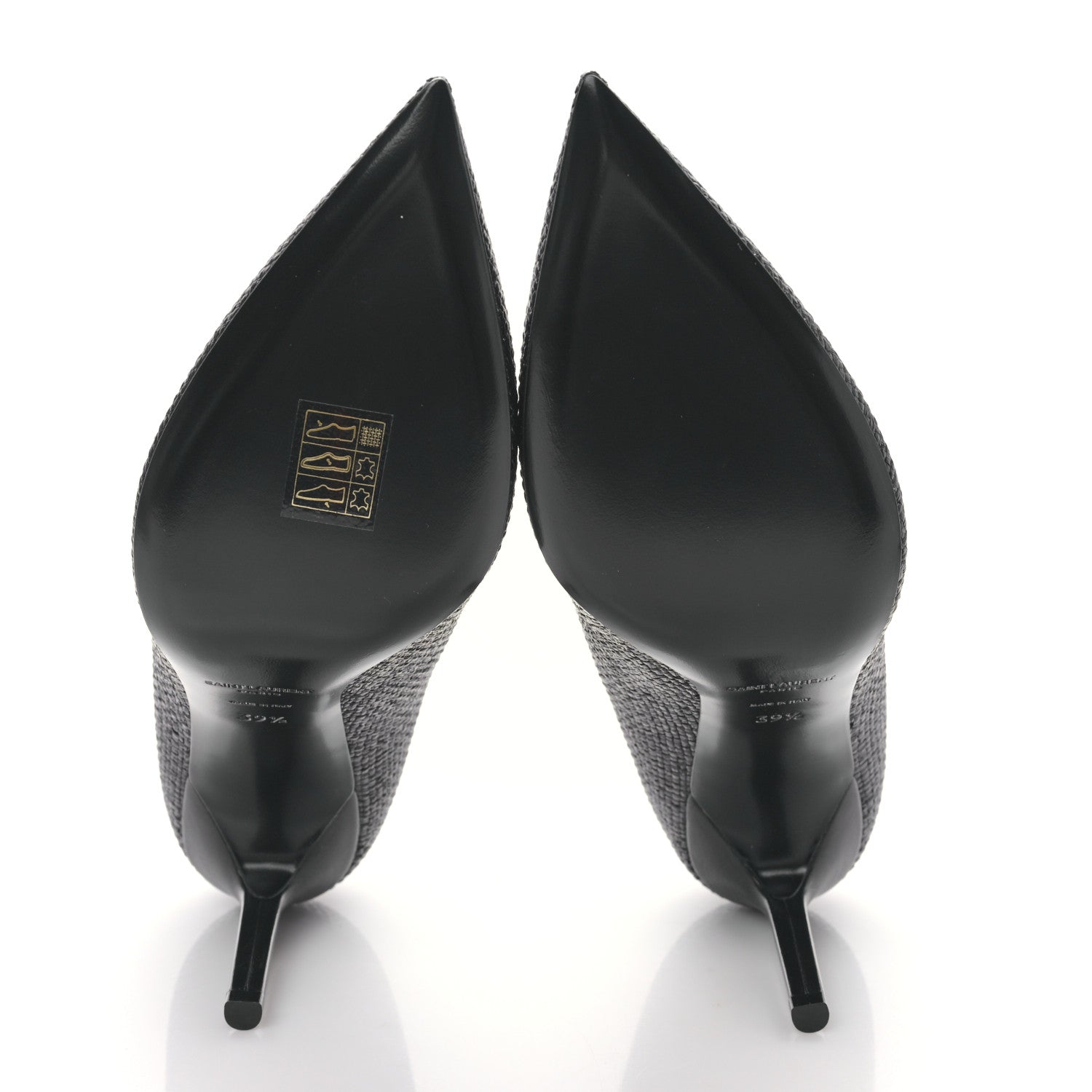 Saint Laurent Raffia Anja 105 Pumps 39.5 Black 5 of 11